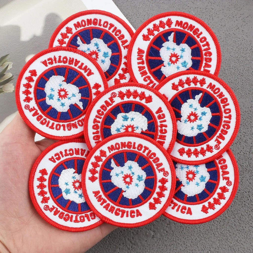 

Embroidery cloth sticker round computer embroidery label clothes decoration patch sticker