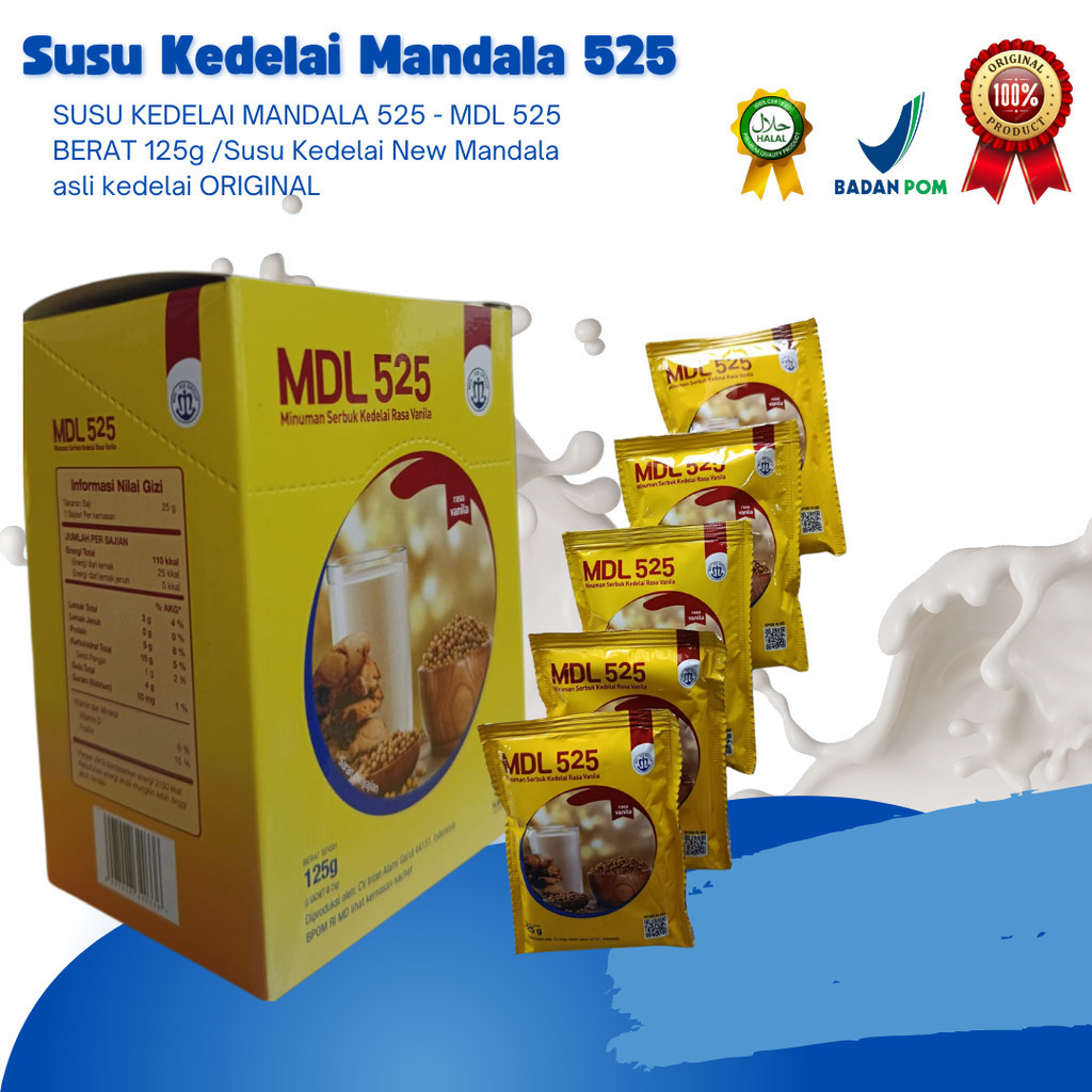 

Mandala 525 new minuman kacang original 125g – kemasan isi 5 set | serbuk tradisional sehat & lezat | stabilkan gula darah | cocok diabetes | cod