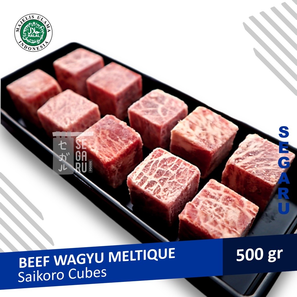 

Saikoro Beef Steak Wagyu Meltique | Daging Steak Sapi Cubic 500 gram