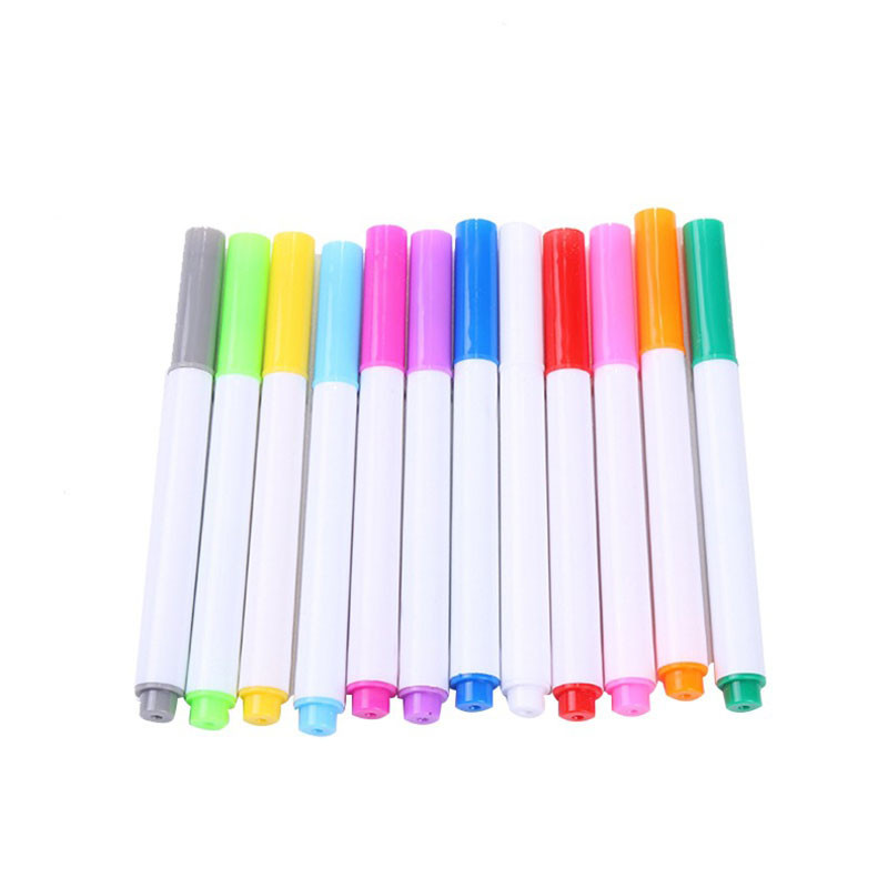 

12 Pcs Color Erasable Liquid Chalk Pen White Board art Marker Pen Whiteboard Glass Ceramics School art marker colorful