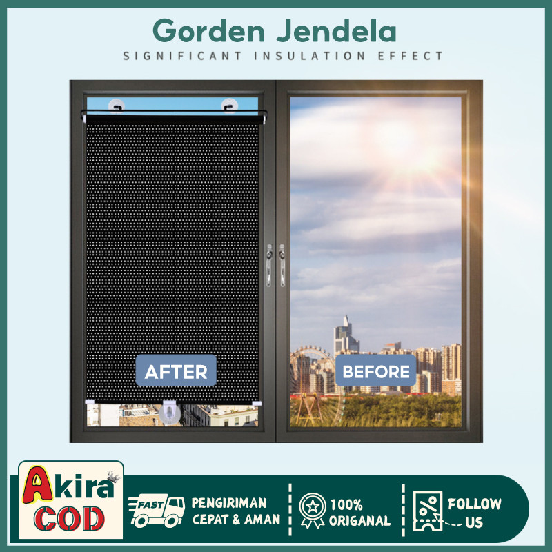 Kerai Gorden Jendela / Tirai Jendela / Penutup Jendela Tirai Gulung