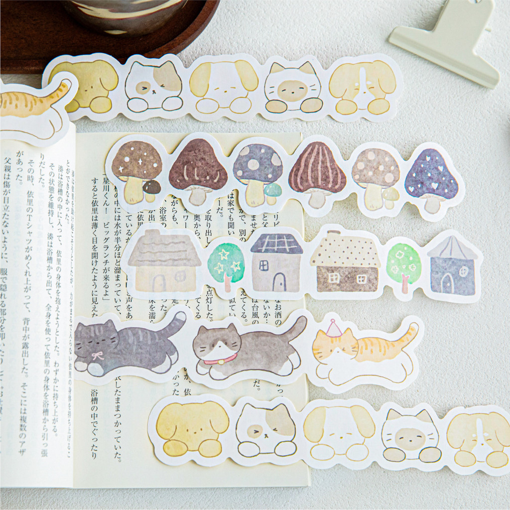 

40 Sheets/Pack Cute Animal Series Bookmark Paper Animals Marks Book Reading Item Creative Kawaii Gift for Kids Stationery