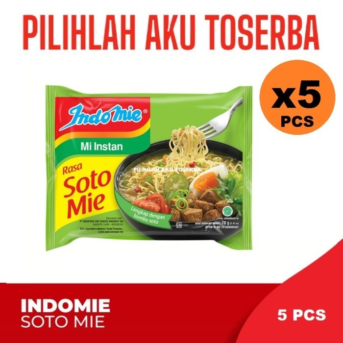 

Mie Instant INDOMIE Rebus SOTO MIE - ( HARGA 5 PCS )