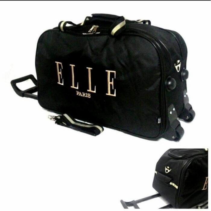 Termurah TAS PAKAIAN ELLE RODA 2 / TROLLEY ELLE / TROLI ELLE - Hitam
