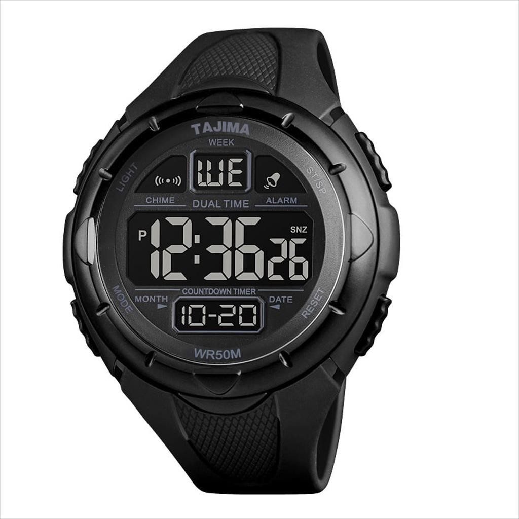 Jam Tangan Pria Digital Tajima 9454 Tahan Air 50 Meter Original Garansi 1 Tahun + Free BOX