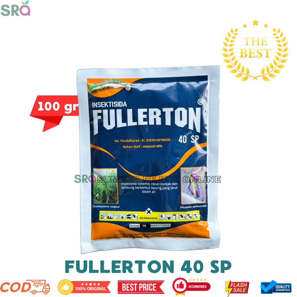 FULLERTON 40SP 100Gram || Insektisida Metomil 40% Pembasmi Hama Ulat Wereng Belalang dan Thrips Lain