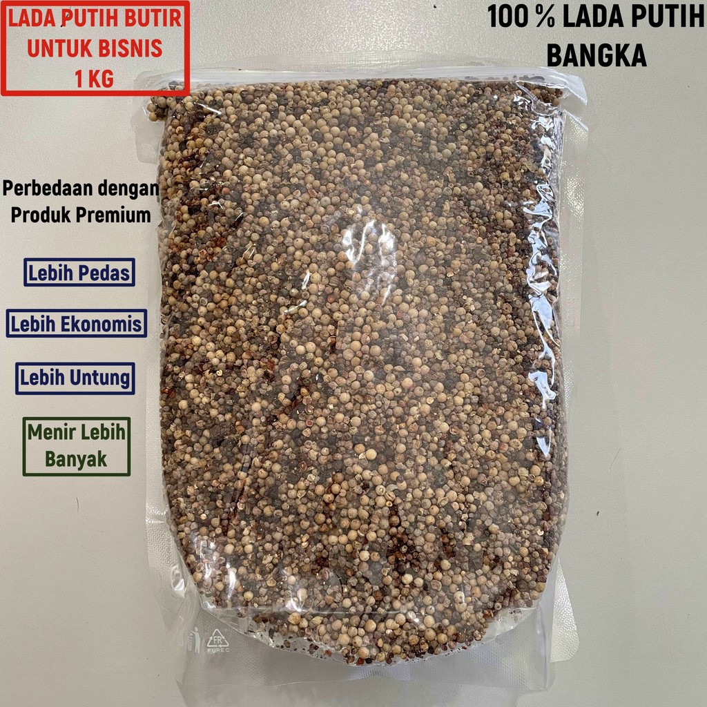 

Biji Lada Putih Merica Butir Bangka Kualitas Bisnis Lebih Pedas dan Ekonomis 1 Kg