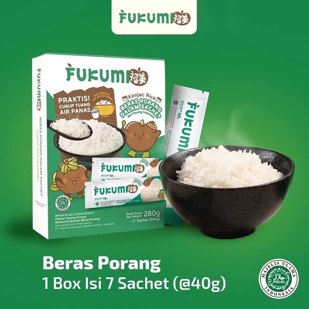 

FUKUMI Beras Porang Box Sachet Shirataki Konjac Rice