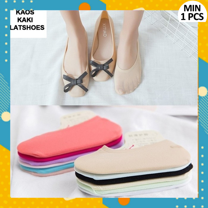 Kaos Kaki FLAT SHOES Anti Slip Balet Teplek Bawah Mata Kaki CK0337B3DC