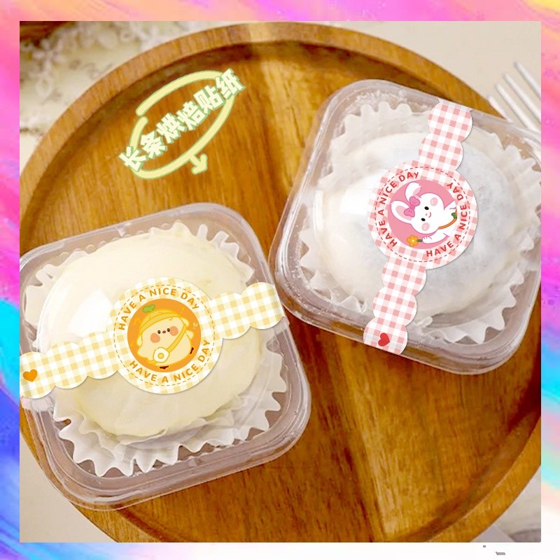 

50pcs stiker mooncake stiker thank you tq stiker handmade label segel stiker box kotak kue - GF0621