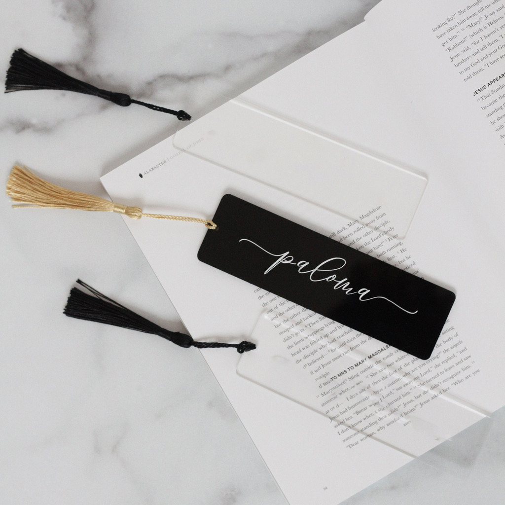 

Blanks Acrylic Bookmarks Wedding Place Name Card for DIY Black Calligraphy Bookmark Reading Gifts Tag Party Banquet Place Decor