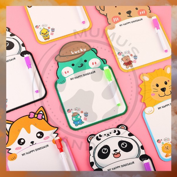 

MUMUSLAND Papan Tulis Mini Anak Karakter Lucu / Free Spidol Bisa Dihapus Dan Tali Gantung T-ED004