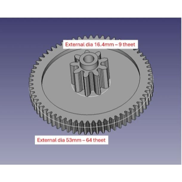 GEAR MOBILAN AKI 64 X 9T PART GEAR MAINAN AKU