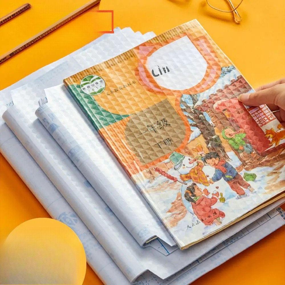 

Transparent Student Book Cover Self-Adhesive Waterproof Book Paper Protective Case 16K/A4/32K Size Tablet Computer Stand