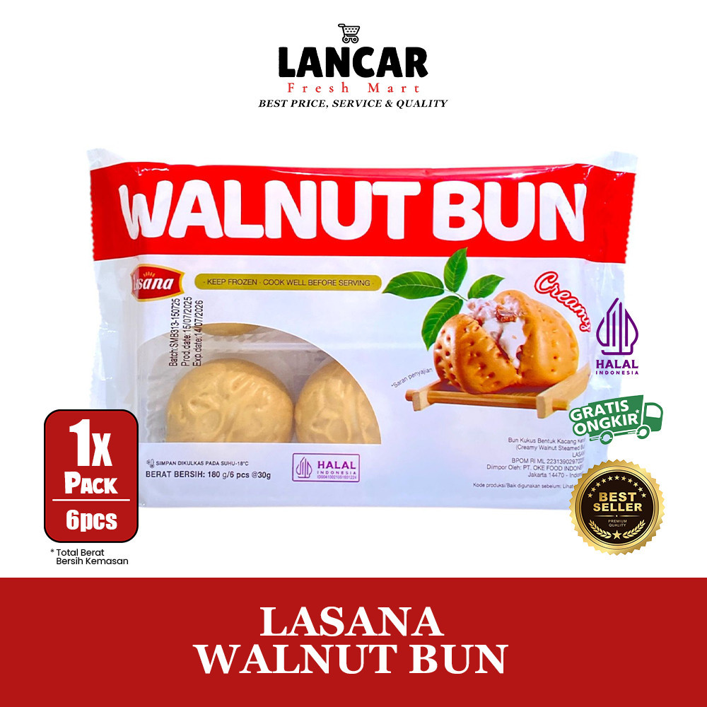 

LASANA WALNUT BUN ISI 6PCS