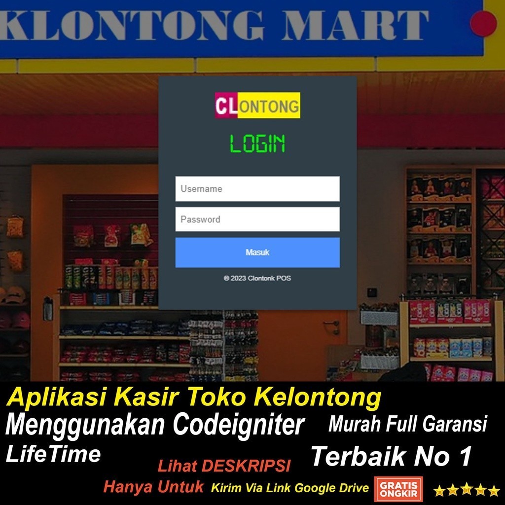 Aplikasi Kasir Toko Kelontong Menggunakan Codeigniter BGC