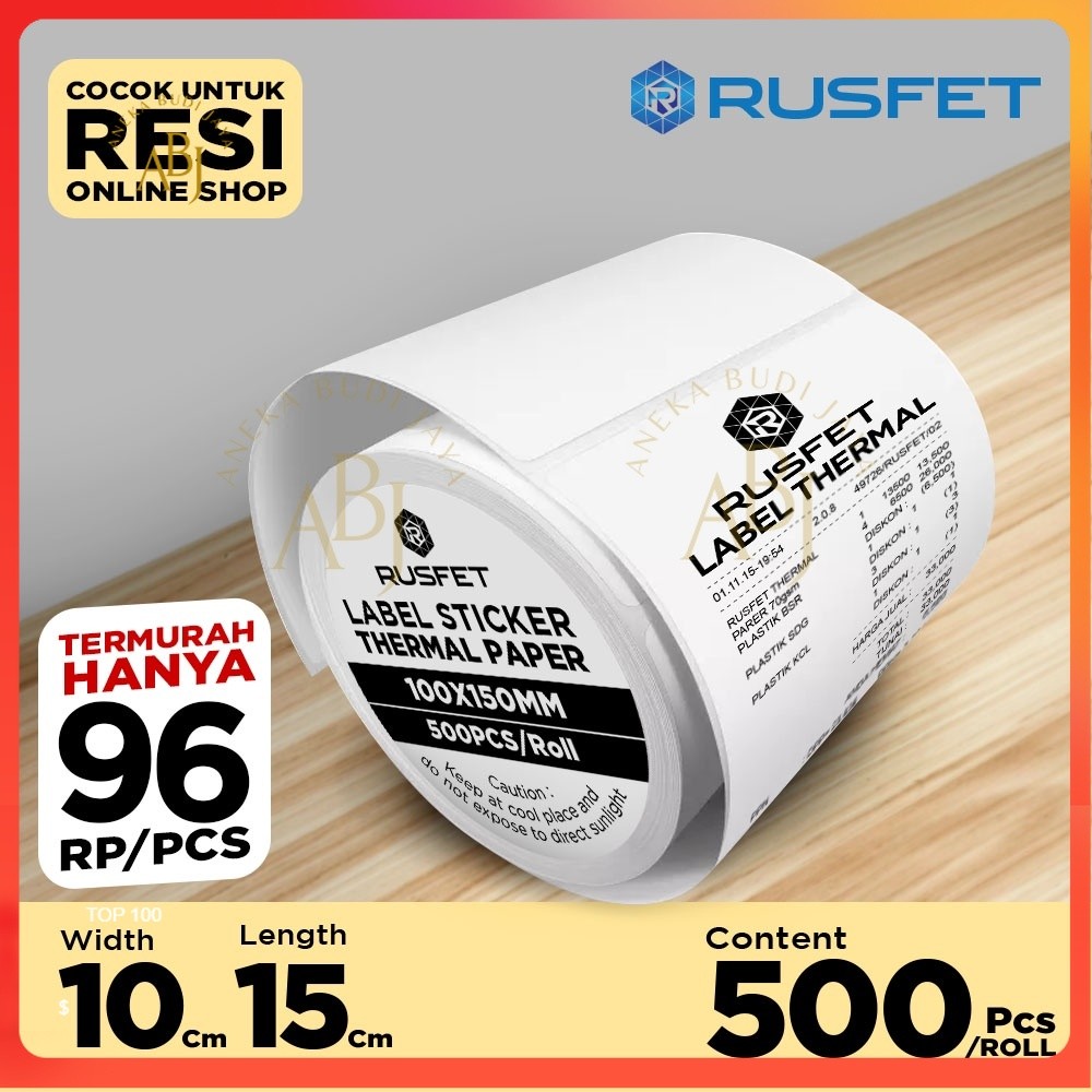 

Stiker Thermal Label Barcode/Label Resi Thermal 100 x 150mm -