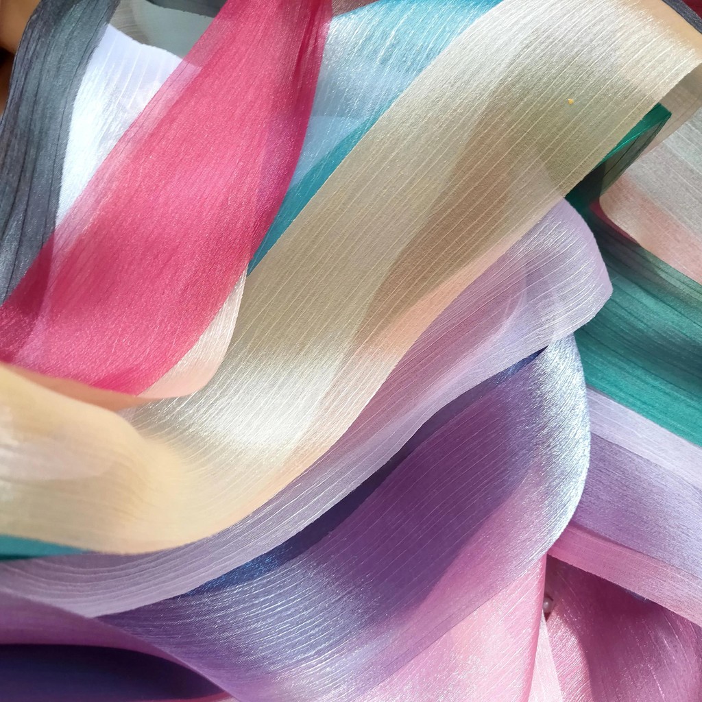 

Silk Chiffon Ribbon Silver Sparkling Wrinkle Mesh Accessories Bright Wrinkle Gift Box Flower Bundle Packaging Snow Yarn Ribbon