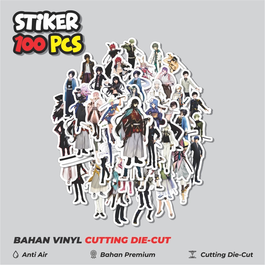

Terbaru! 50 pcs Stiker Game Series Touken Ranbu Karakter V1 Dekorasi Lucu Kreatif untuk Notebook, Skateboard, HP