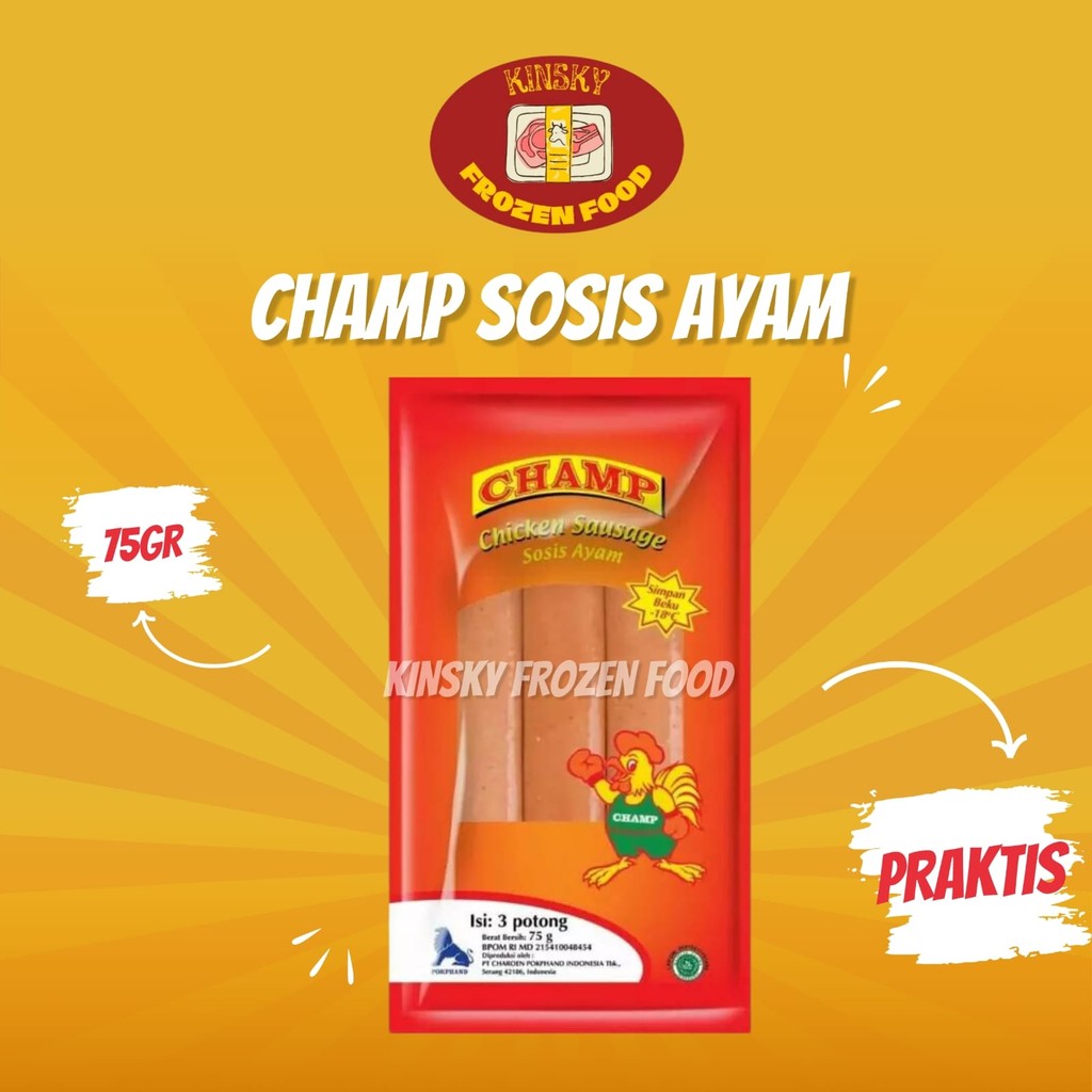 

CHAMP SOSIS AYAM 75GR/CHAMP SOSIS AYAM 75 GR