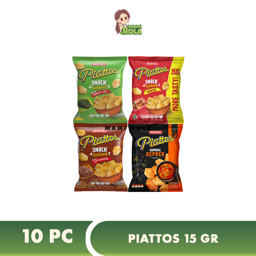 

Piattos Piatos Jack n Jill Snack Kentang Chips 15gr x 10 pc