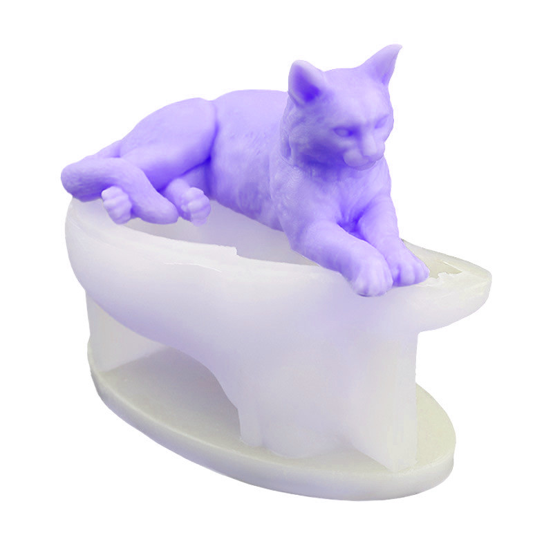 

New Kitten Candle Silicone Mold 3D Pet Cat Aromatherapy Gypsum Resin Craft Cement Casting Mould DIY Soap Making Tool Home Gifts