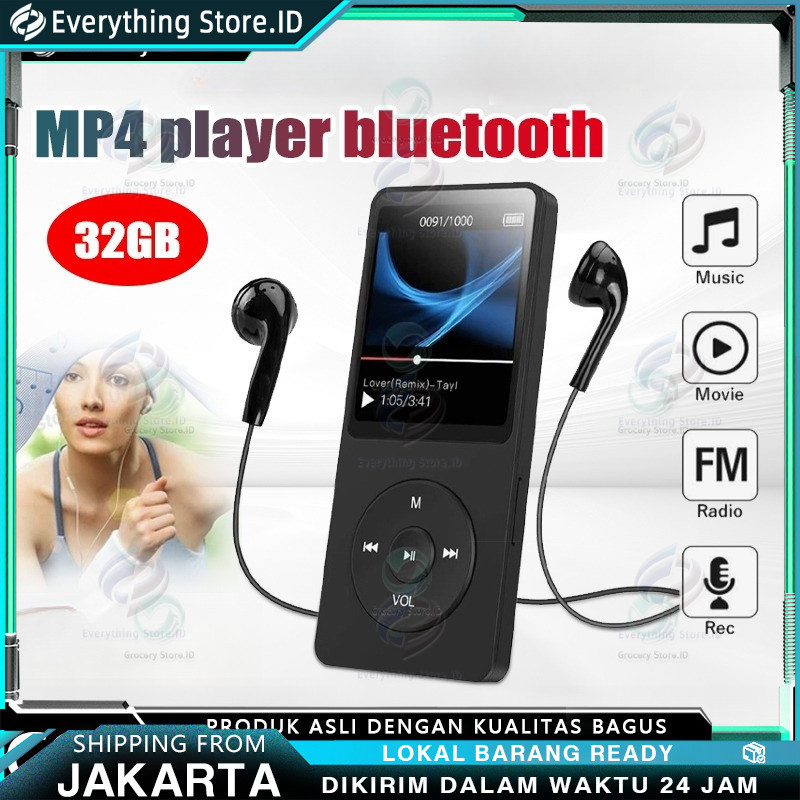 【COD】MP4 Player Bluetooth MP3 Mini Player Bluetooth MP3 Bluetooth Speaker Free 32GB Card USB/Type C 