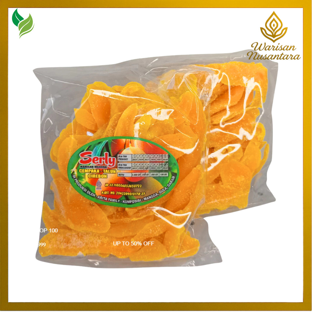 

Manisan Mangga Kering Sherly khas cirebon diolah secara tradisional enak dan manis