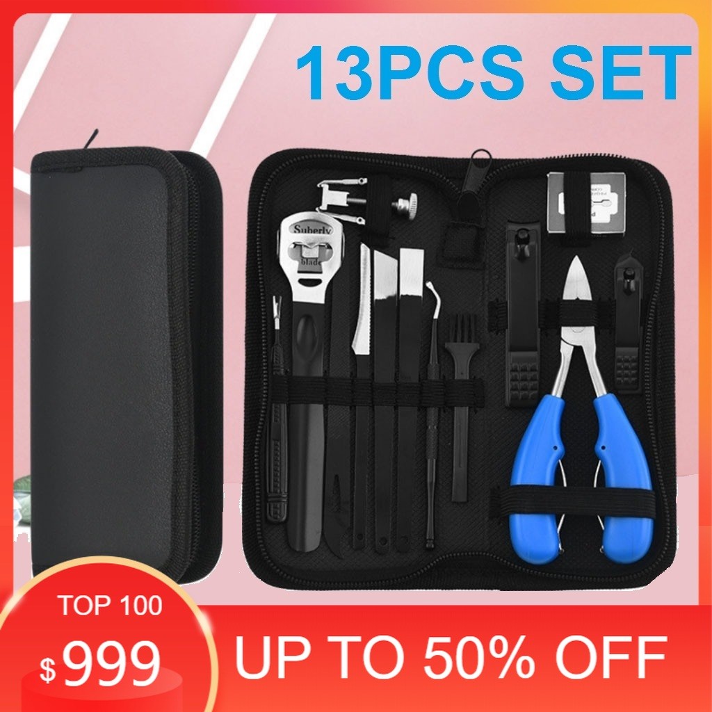 13pcs Manicure Set 13 in 1 Alat Perawatan Kuku 1 Set Gunting Potong Kuku Nail Art