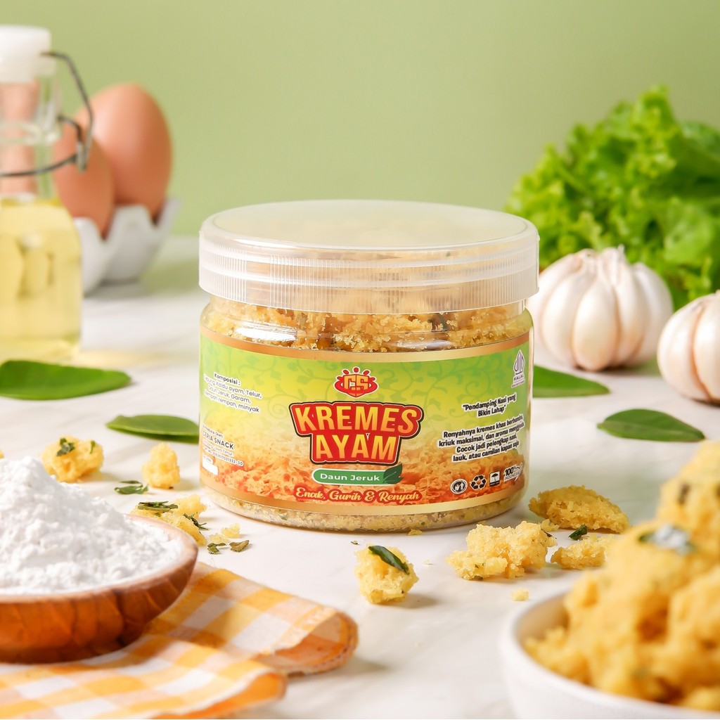 

Ceria Snack - Kremes Ayam Daun Jeruk 100Gram | Kremesan Ayam Daun Jeruk 100Gram