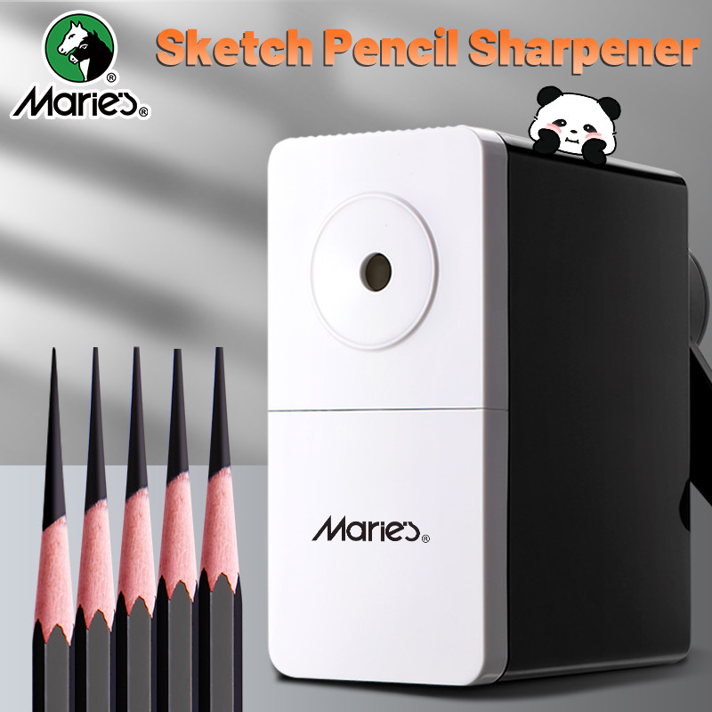 

Marie's Manual Pencil Sharpener,Professional 5 Adjustable Long Pencil Nibs Sharpens for Graphite, Colored Pencils, Art Sketching