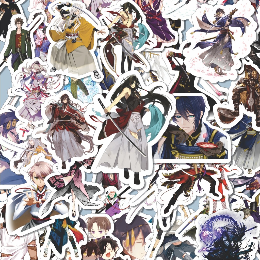 

100PCS Lucu Stiker Game Series Touken Ranbu Karakter V4 Stiker Aesthetic Stiker Anti Air Stikers Berperekat Waterproof sticker decal buat Motor Helm Buku Journal Koper Casing HP Laptop Botol Minum Hadiah anak