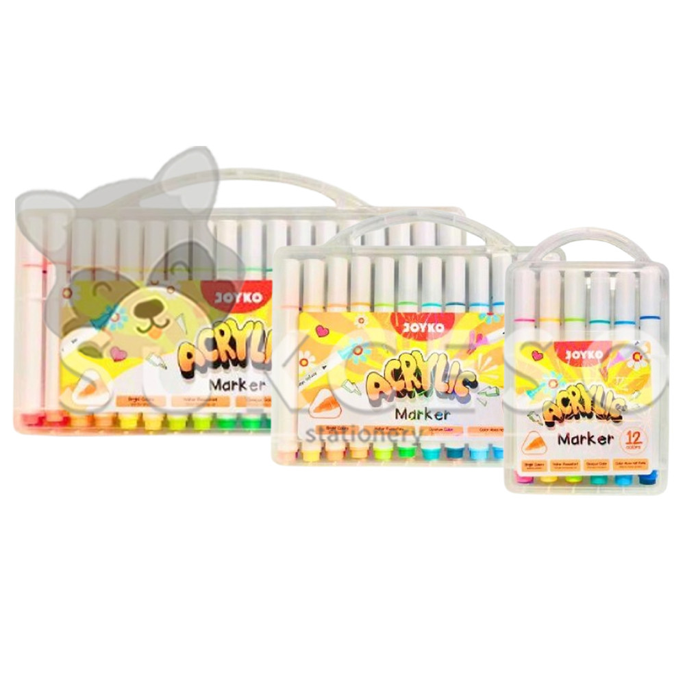 

JOYKO Acrylic Marker ACMK-75 12/24/36 Color Fine Tip Spidol Warna Murah Water Resistant
