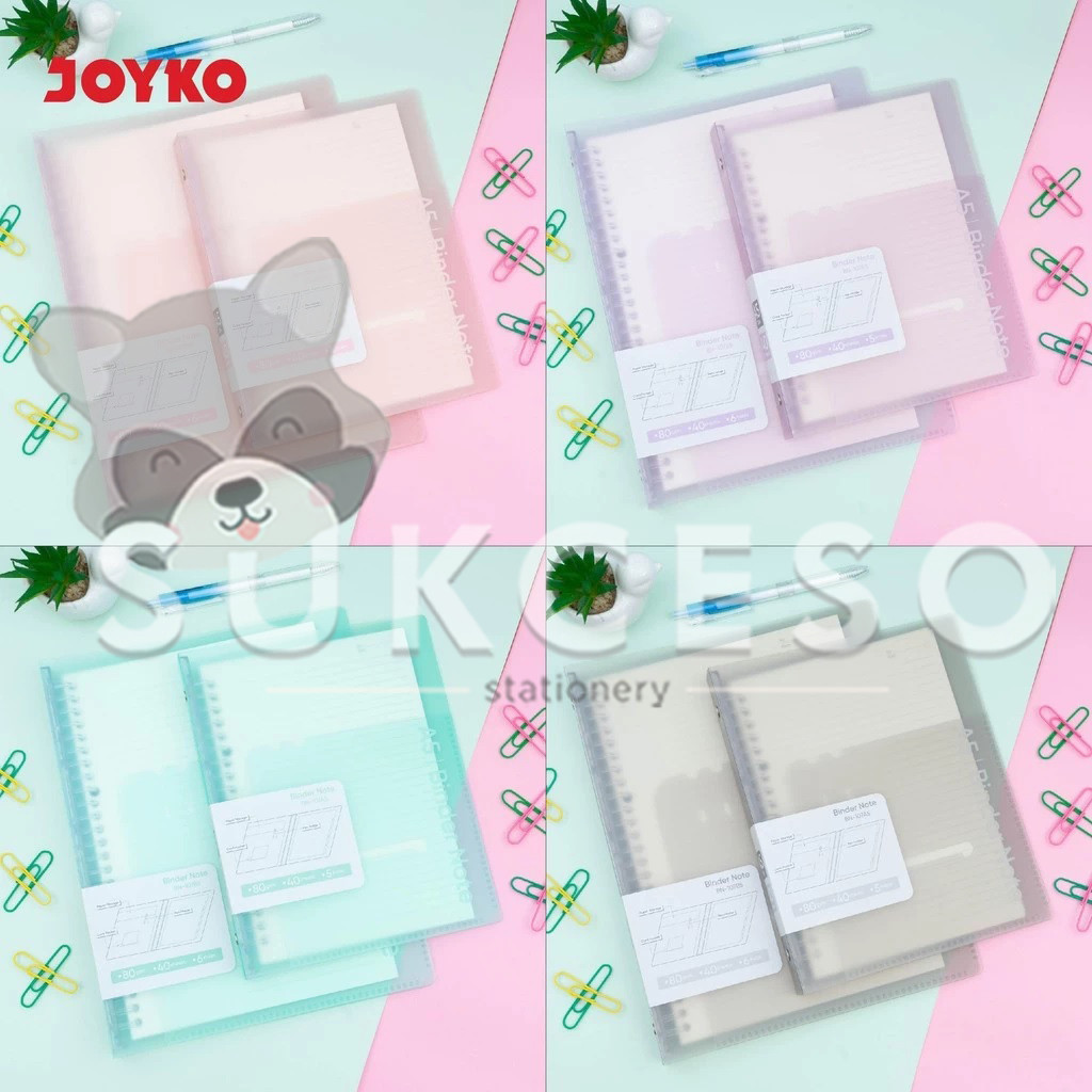 

JOYKO Binder Note Pastel Transparan BN-107 A5/B5 20/26 Ring Plastik