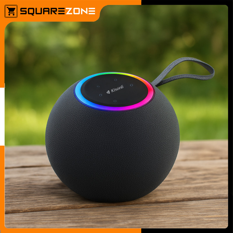 Speaker Bluetooth K6 Kisonli TWS Wireless 30 Watt Speaker Portable Super Bass Cover Jaring Kain Lemb