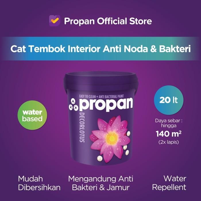 Cat Tembok Interior Anti Noda & Bakteri Propan Decorlotus – White 9101 (20L)