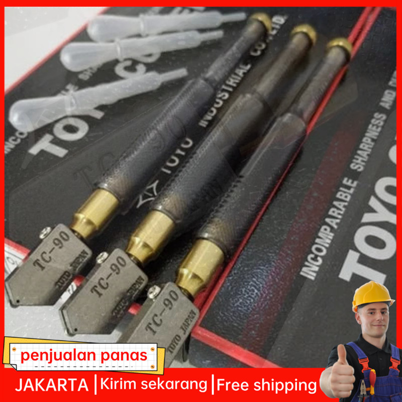Alat Pemotong Kaca Toyo TC 90 Alat Potong Kaca Asli Pisau Potong Kaca Alat Potong Keramik Alat Poton