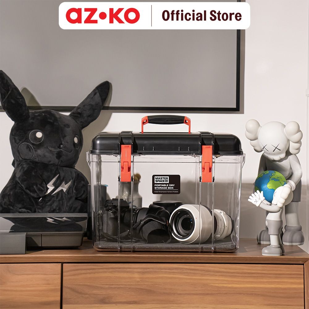 AZKO Masterspace 8.5 ltr Kotak Penyimpanan Kamera R15 - Hitam Dry Box Kotak Penyimpanan Optik Kotak 