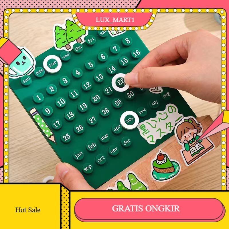 

【LUX_M1】SALE!! Kalender Meja Abadi Permanent Calendar Diy Kalender