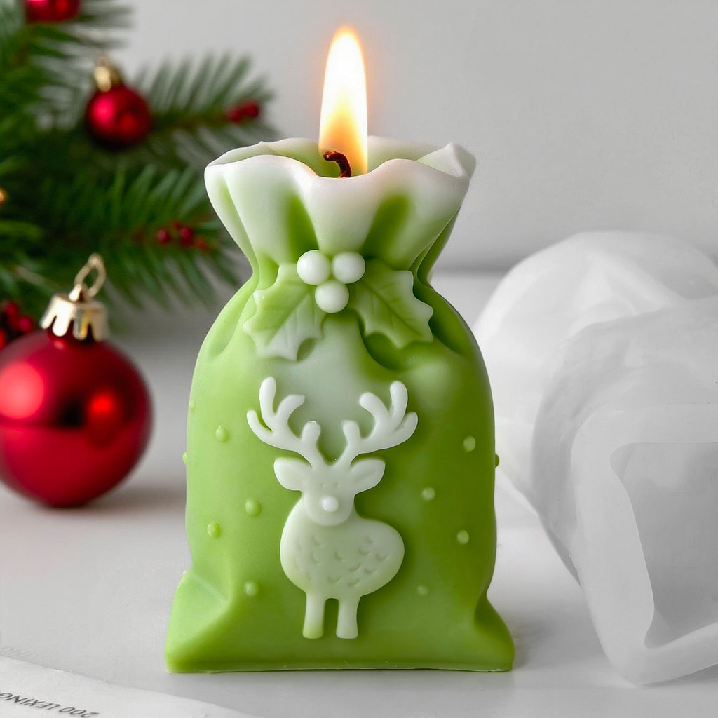 Holiday Gift Bag Mold Easy-To-Use  Gift Bag Mold 3d Silicone Candle Mold Realistic For Gift Making  