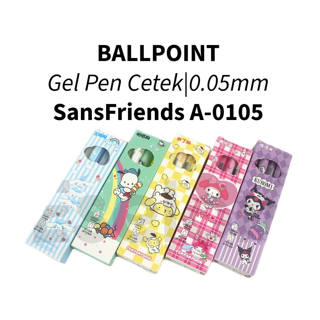 

❤️️4pcs Pulpen Cetek SansFriends / 1pak Pulpen Cetek 0,5 MM❤️️