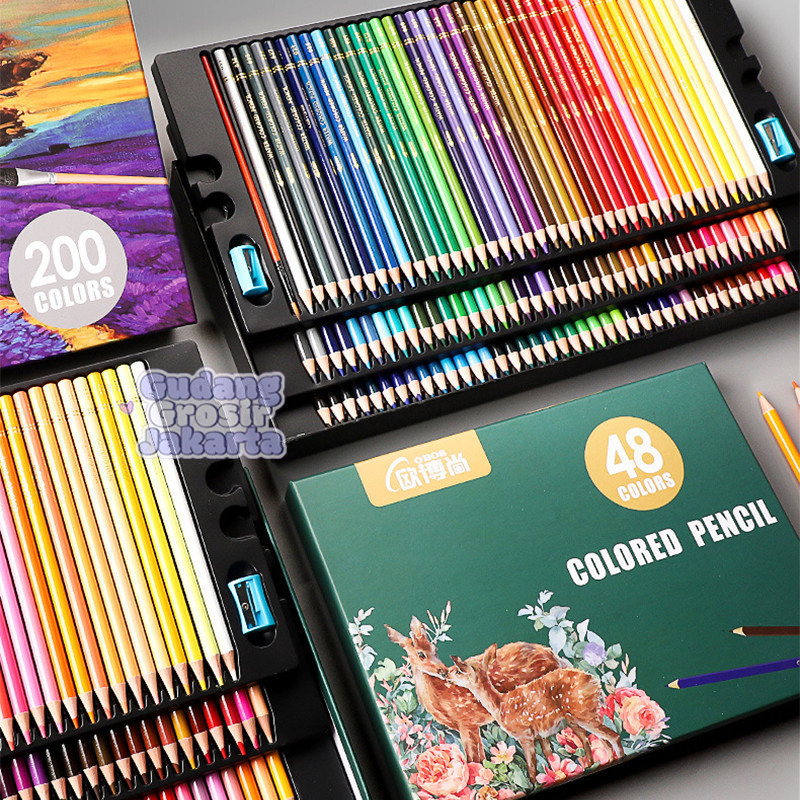 

OBOS Oil Pencil Color Pensil Warna Minyak 48/72 Pencil Color Set High Grade Oil Pencil