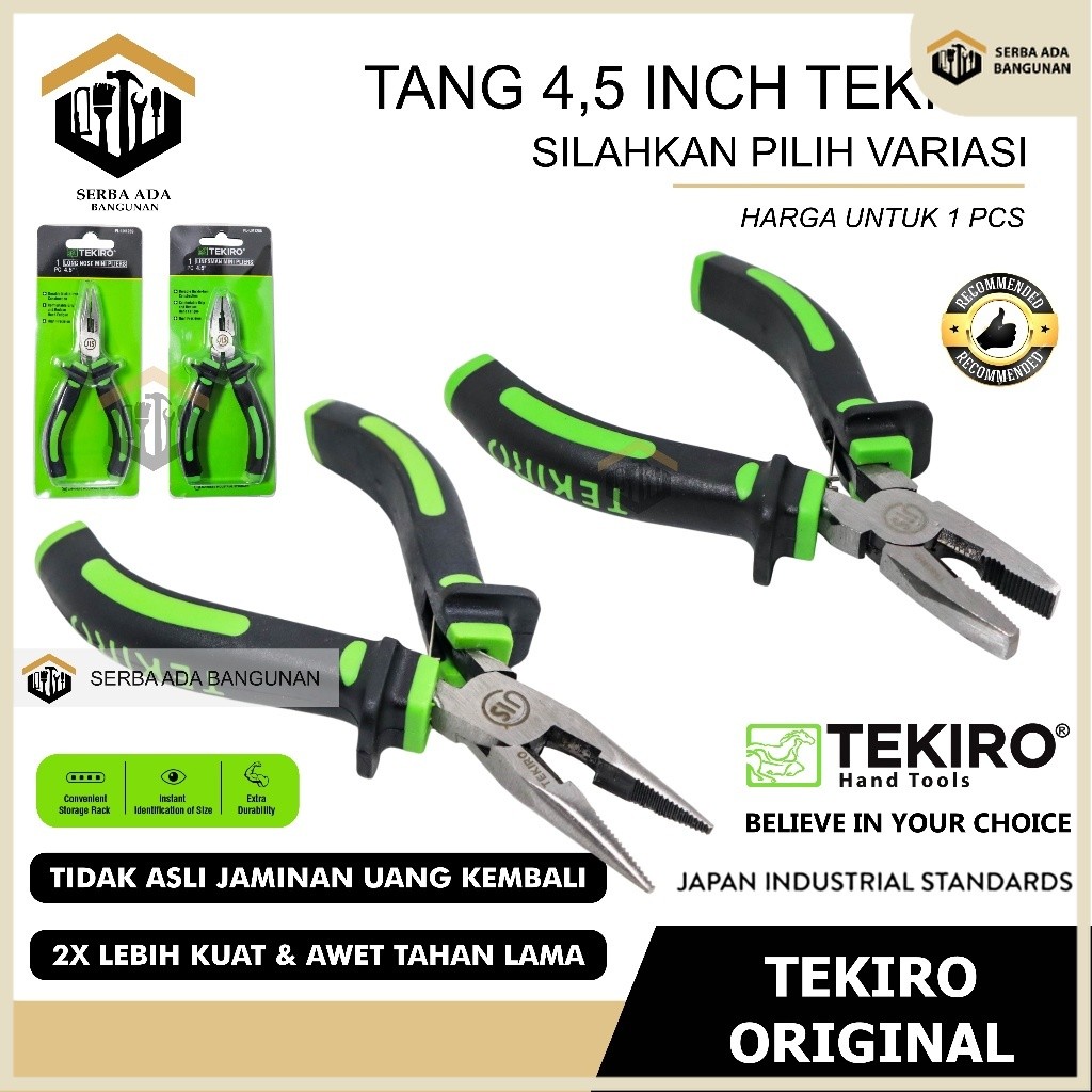 TERBARU SAB Tekiro Tang MINI 4.5" (TANG KOMBINASI, TANG POTONG, TANG LANCIP) TEKIRO TANG KECIL 4.5"