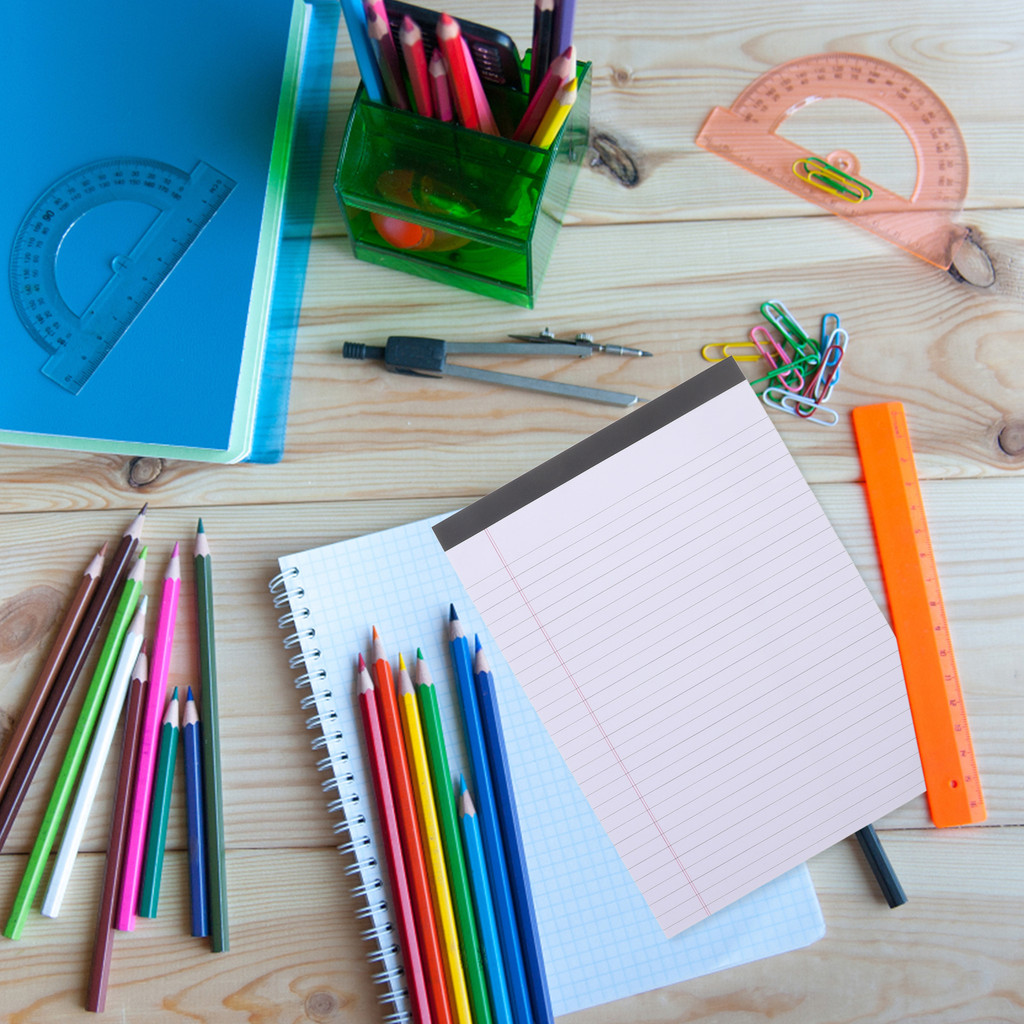 

4pcs A4 Tearable Notepad Thick Paper Lined Writing Pad Portable Memo Pocket Size Legal Pad School Office Supplies Idea Notebook