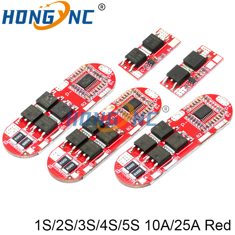 Bms 1s 2s 10a 3s 4s 5s 25a Bms 18650 Li-ion Lipo Lithium Battery Protection Circuit Board Module Pcb
