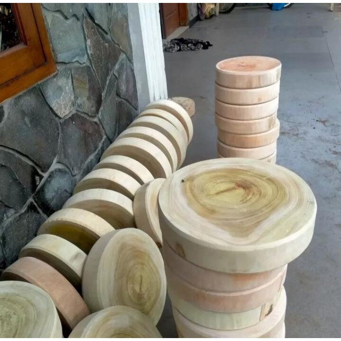 SALE Talenan Kayu Tebal Ukuran 40 CM / Talenan Daging / Talenan Kayu Bulat - 35 CMTERLARIS
