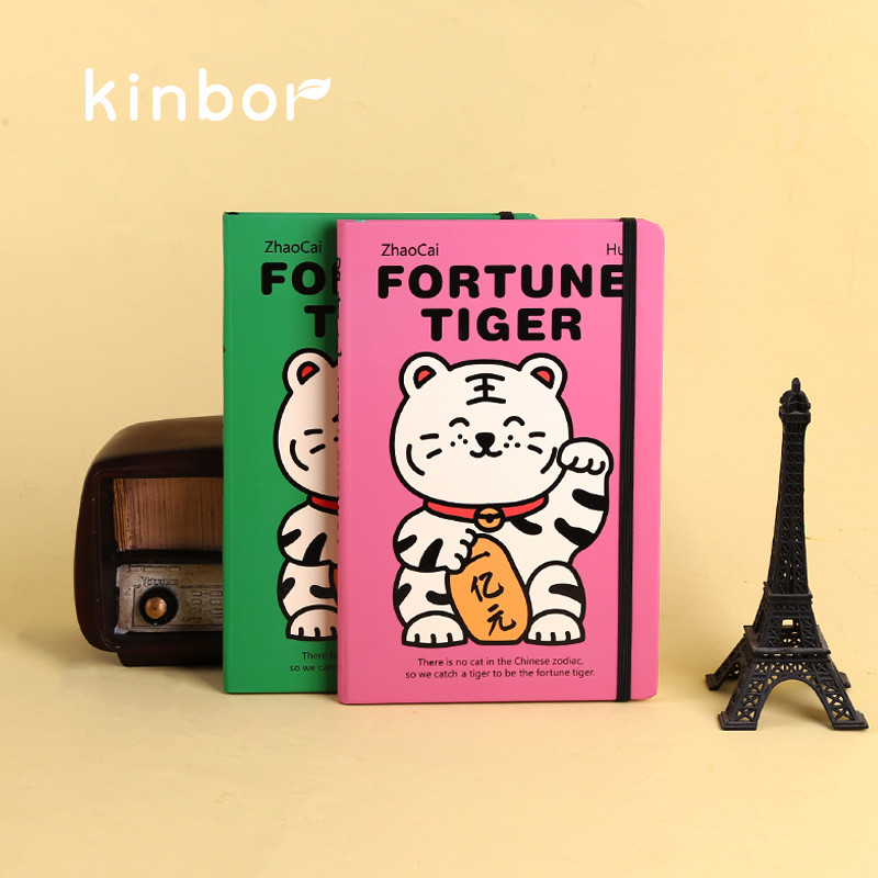 

2022 Kinbor A5 Creative Notebook Lucky Tiger Agenda Planner Hand Account Kawaii Cute Efficiency Book Diary Schedule Record Book