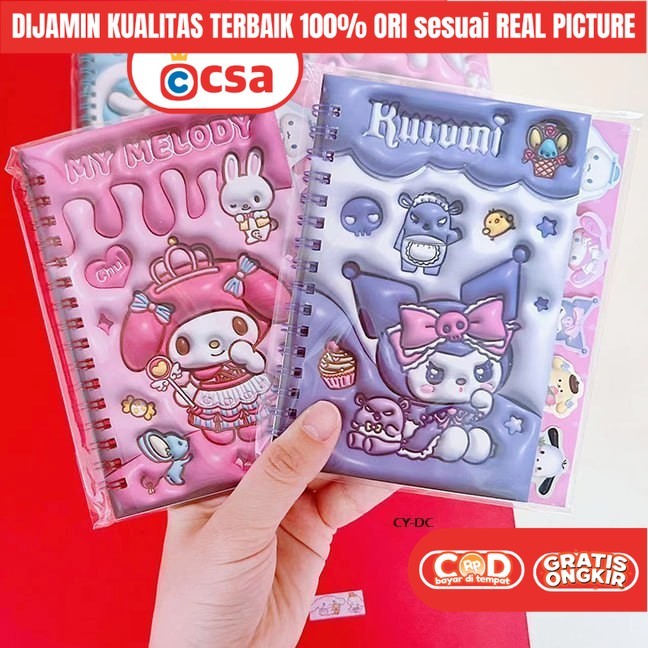 

BSD Notebook Planner Sanrio 3D Series My Melody Kuromi Cinnamoroll+Stiker – StationeryLucu Sekolah