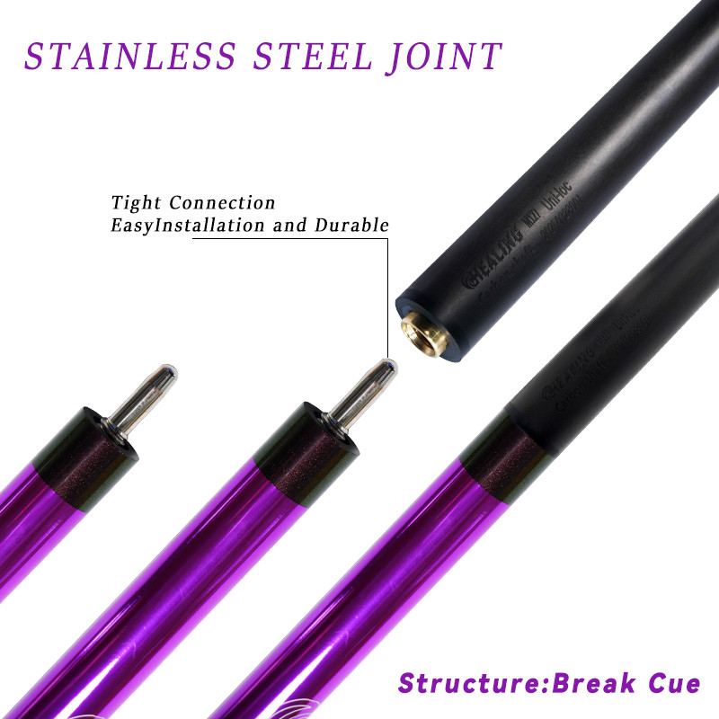 OKHEALING Carbon Fiber Pool Cue Stick (Professional Black Technology Low Deflection Billiard Cue Sti