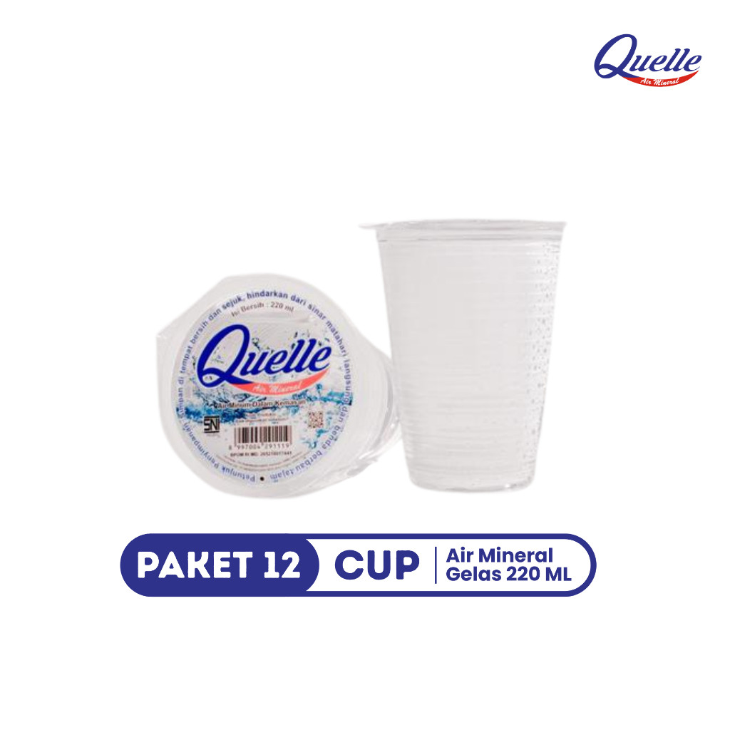 

Quelle Air Mineral Gelas 220 ML – Paket 12 Cup